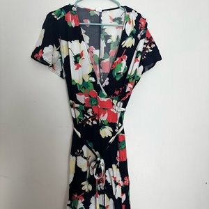 Floral wrap dress